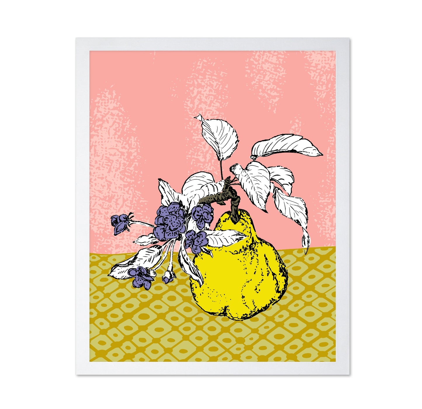Pastel Pear Botanical Poster