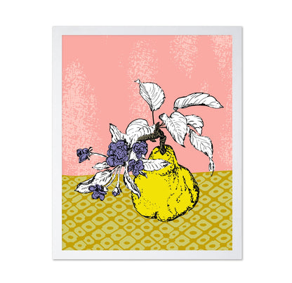 Pastel Pear Botanical Poster