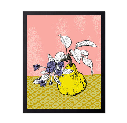 Pastel Pear Botanical Poster