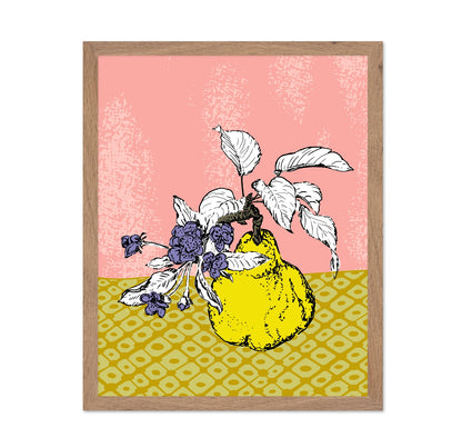 Pastel Pear Botanical Poster