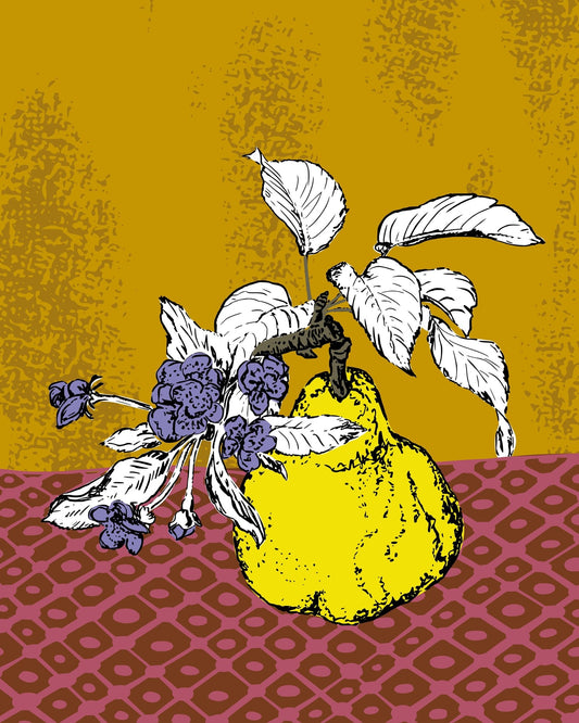 Modern Pear Botanical Poster