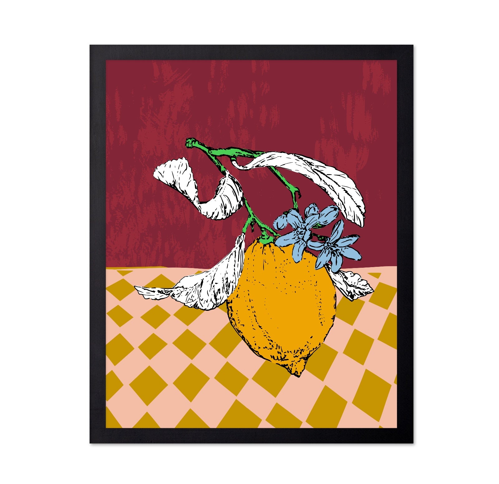 Bold Lemon Botanical Poster