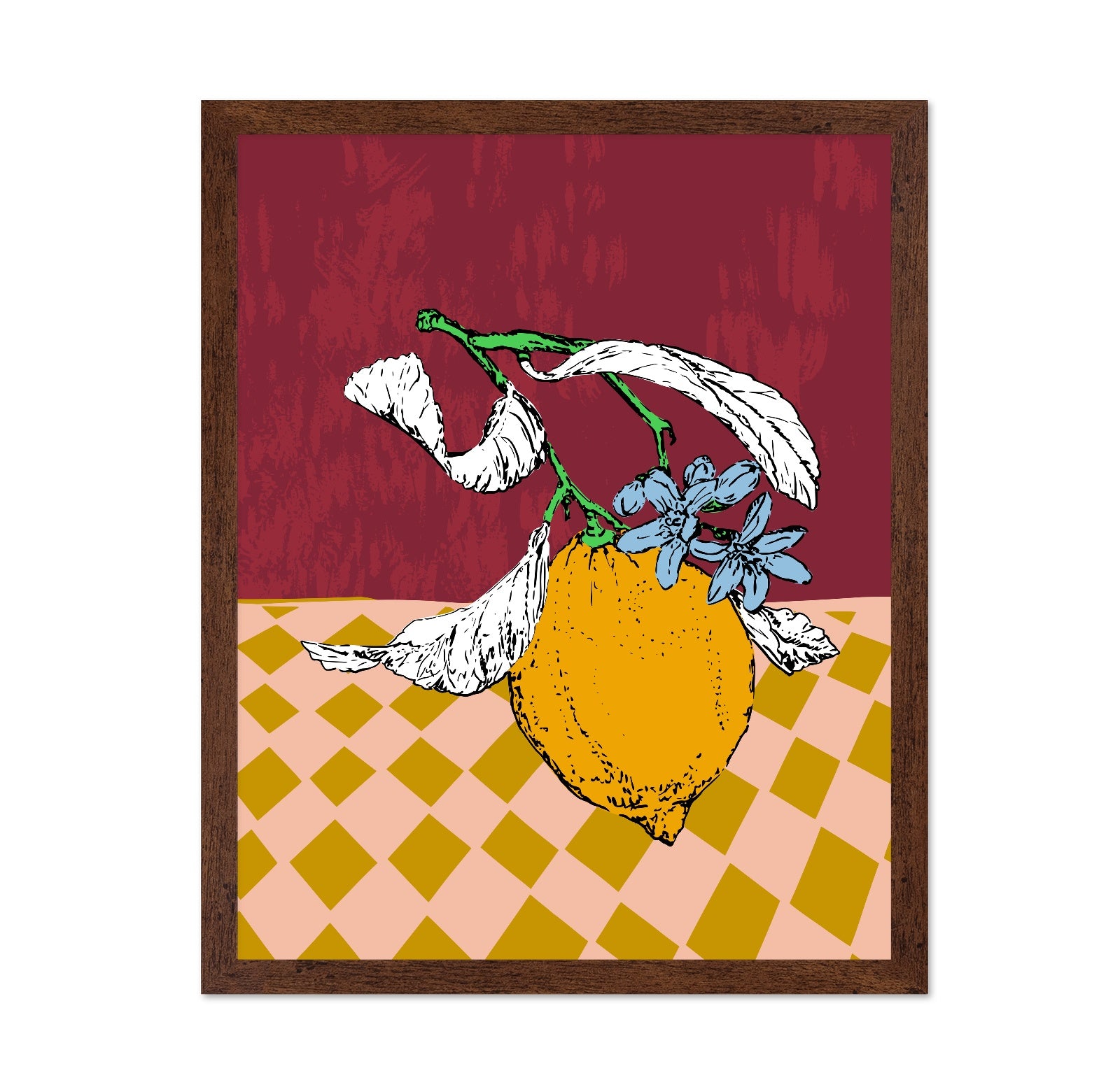 Bold Lemon Botanical Poster