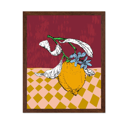 Bold Lemon Botanical Poster