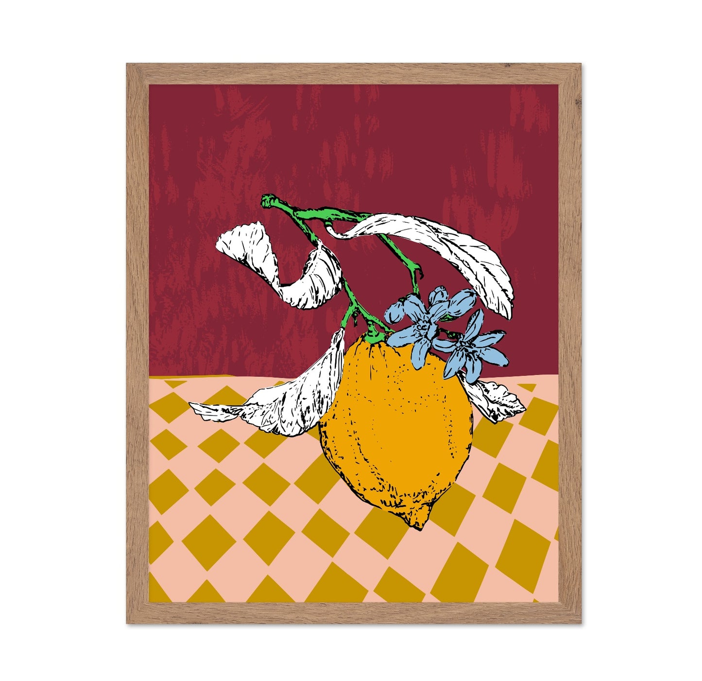 Bold Lemon Botanical Poster