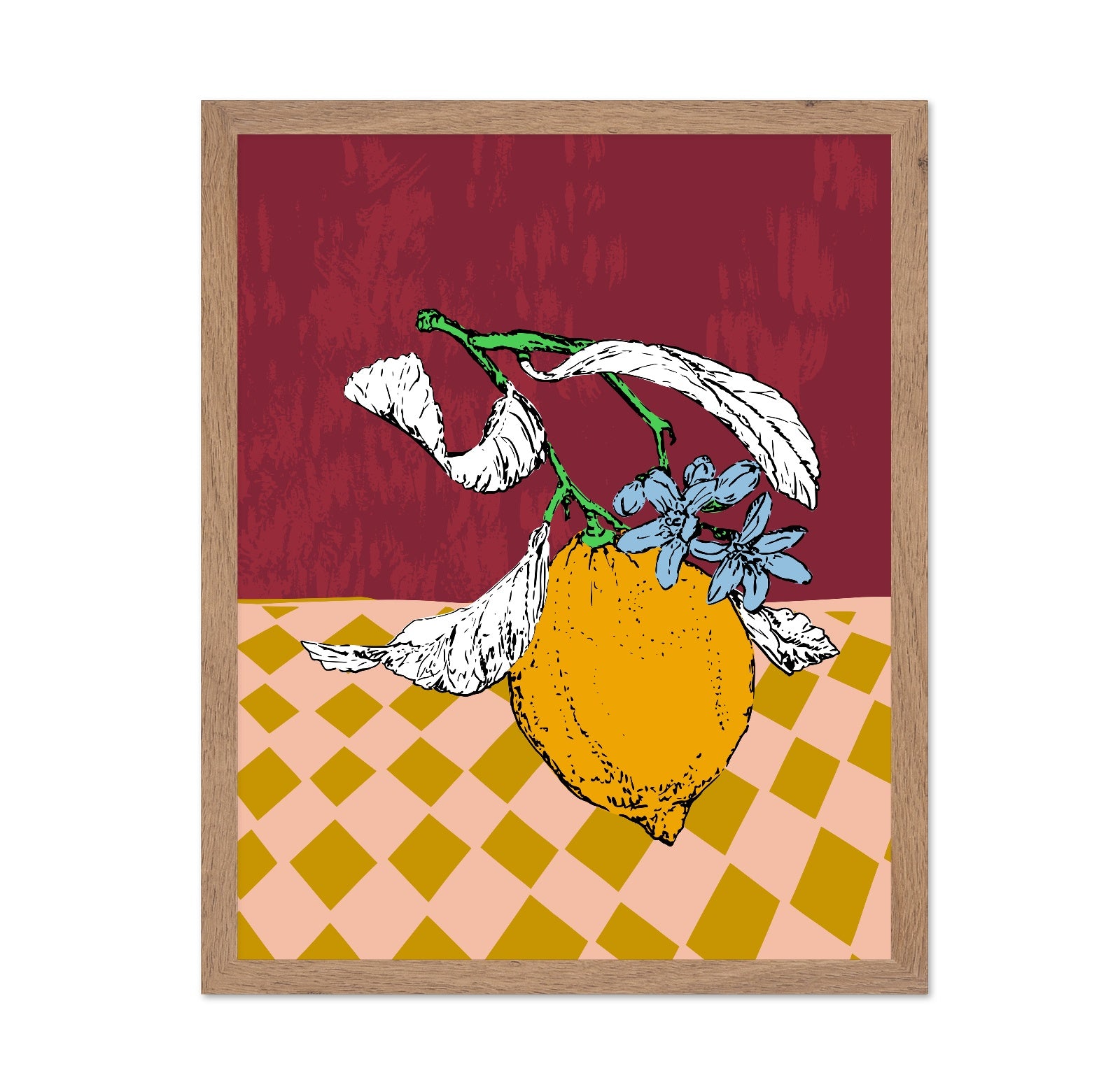 Bold Lemon Botanical Poster
