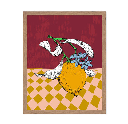 Bold Lemon Botanical Poster