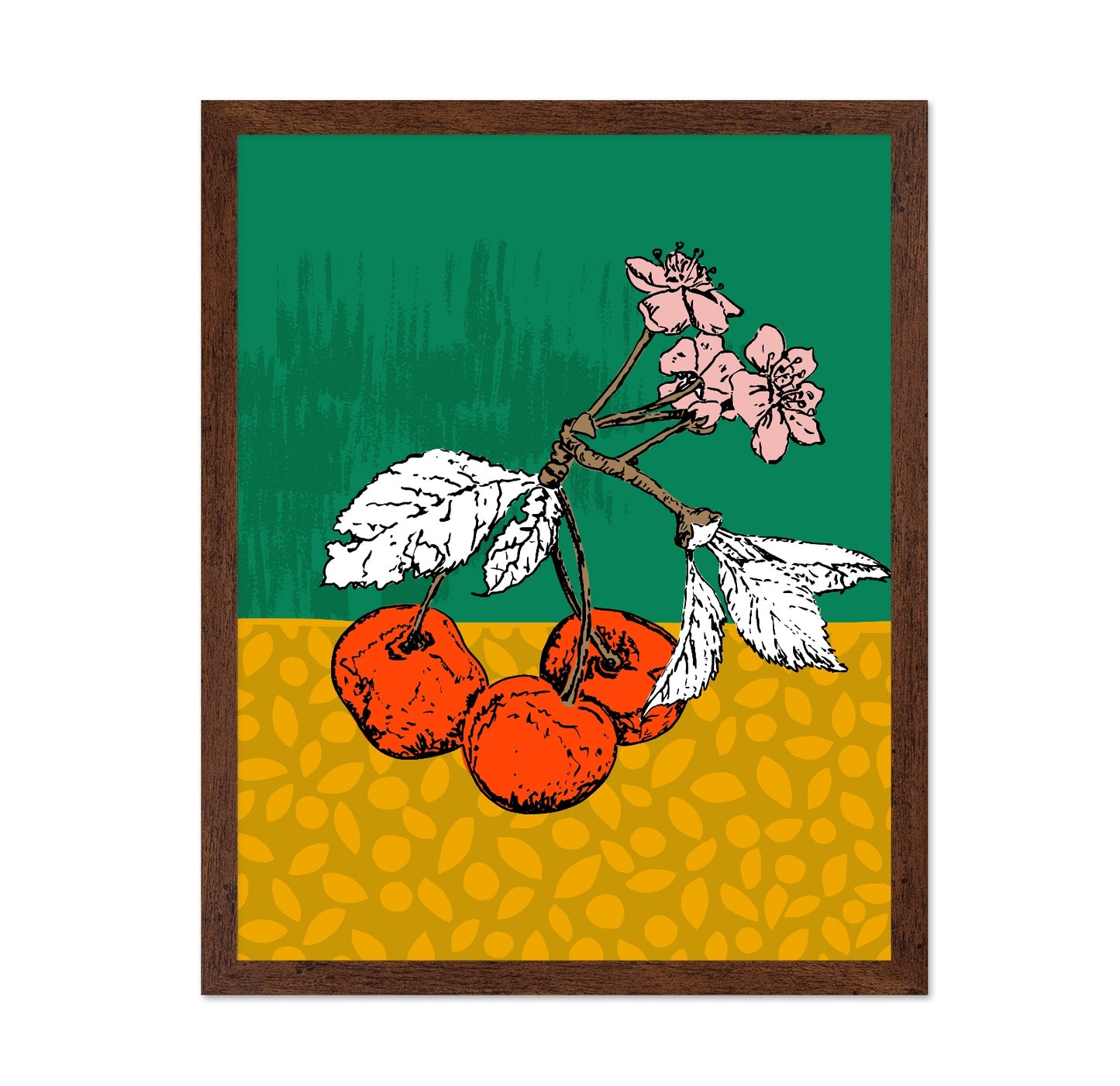 Modern Cherry Botanical Poster
