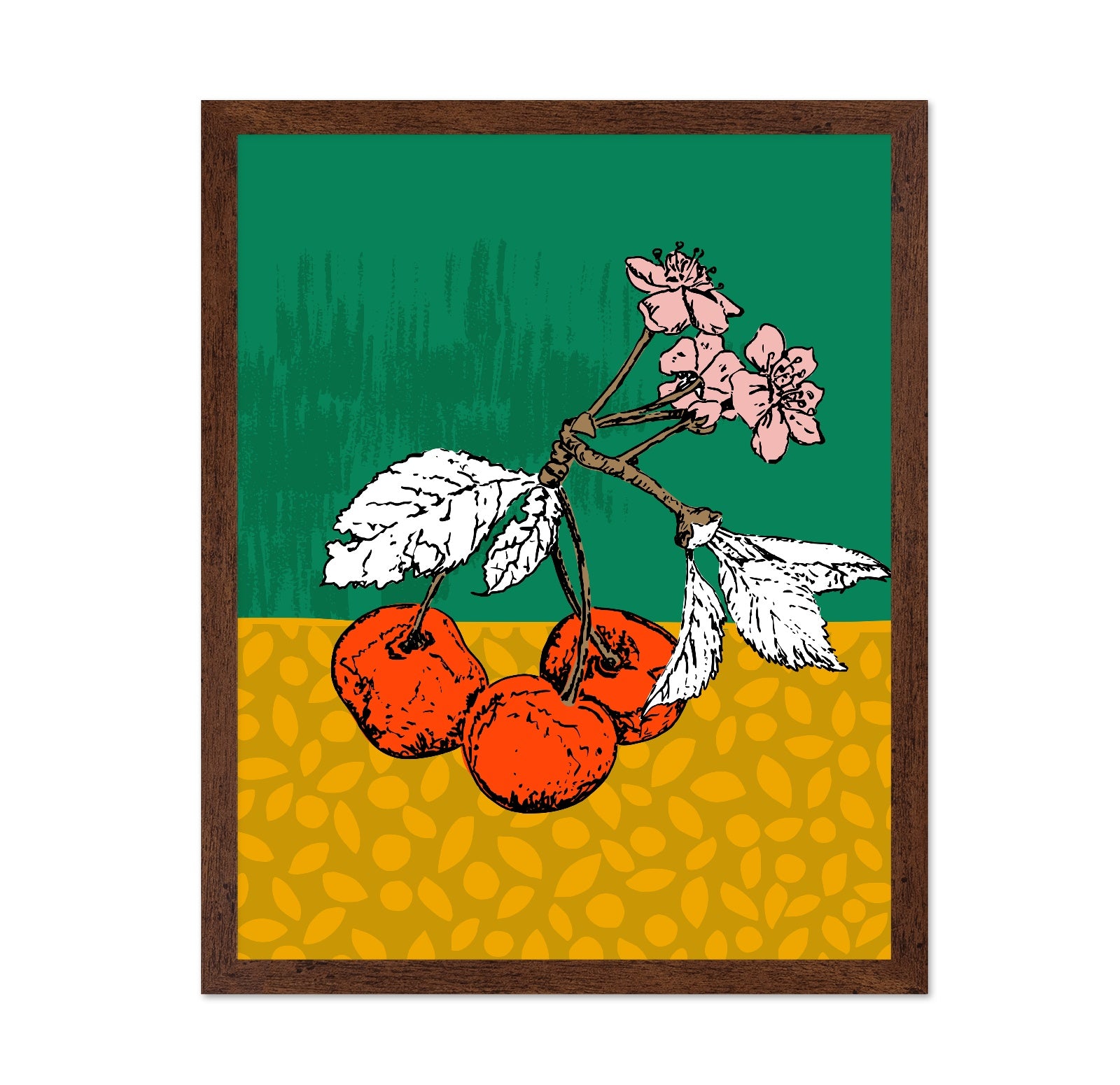 Modern Cherry Botanical Poster
