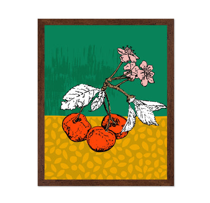Modern Cherry Botanical Poster