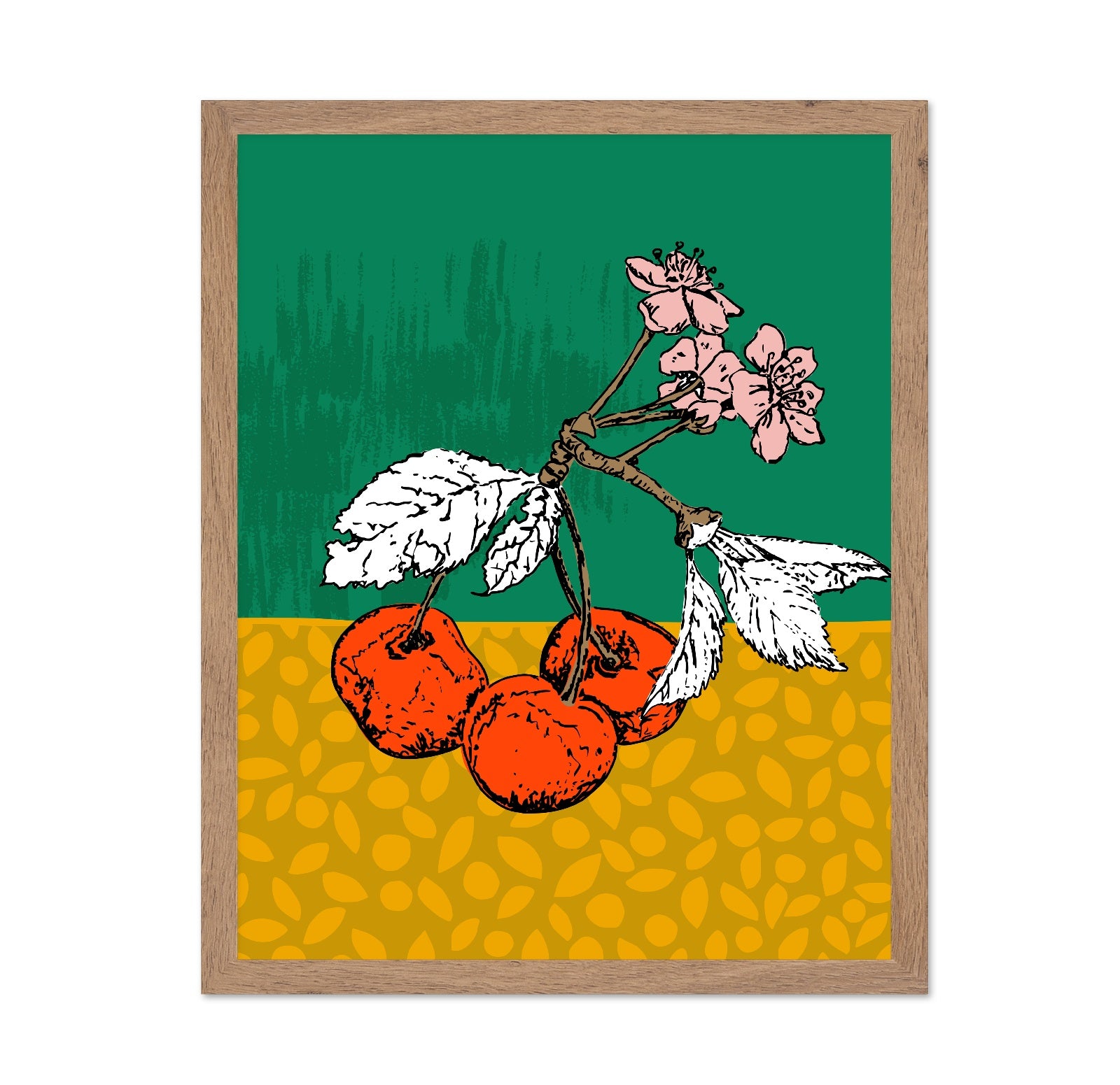 Modern Cherry Botanical Poster