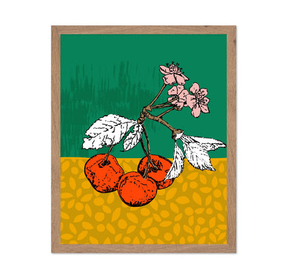 Modern Cherry Botanical Poster