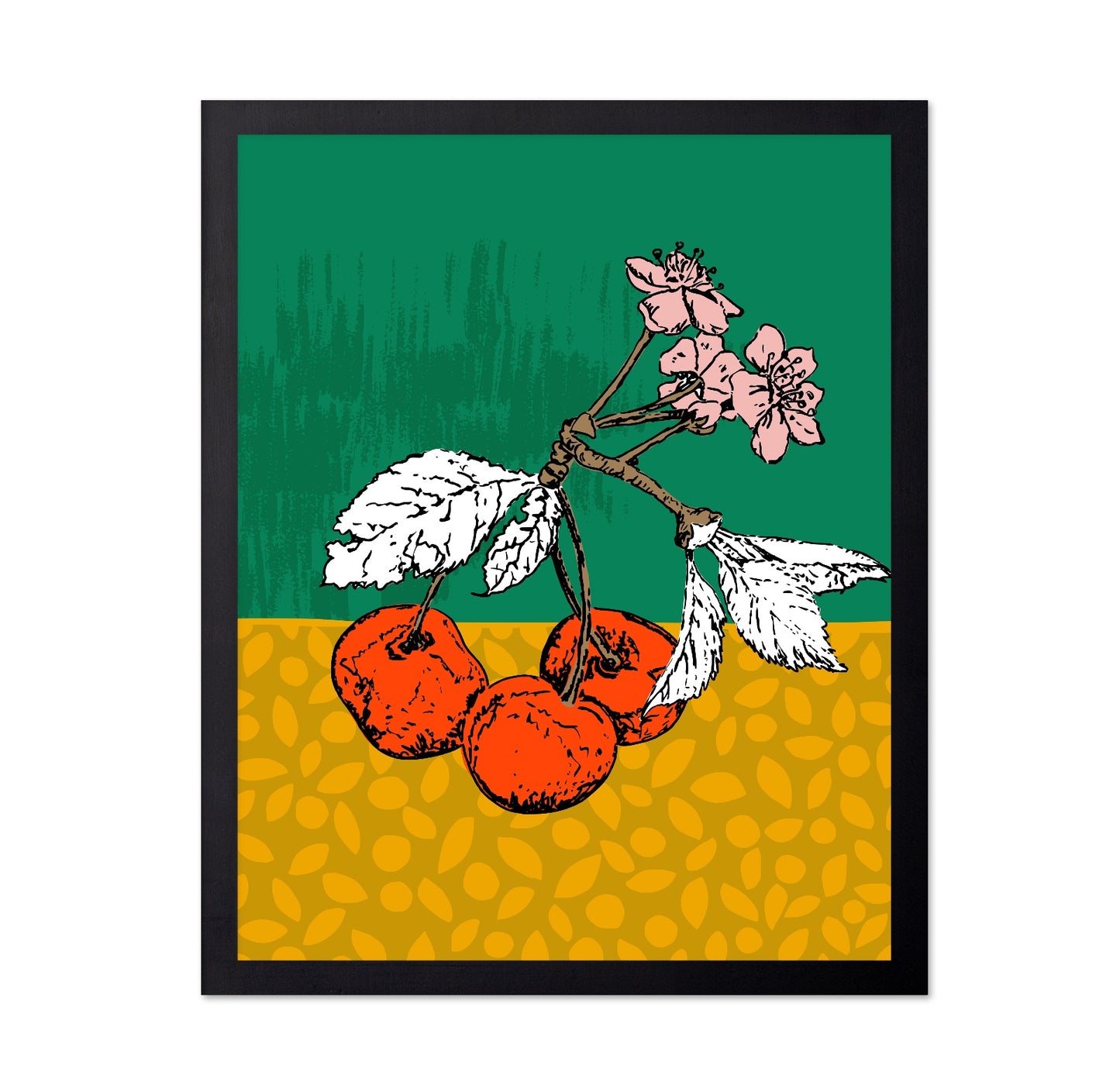 Modern Cherry Botanical Poster