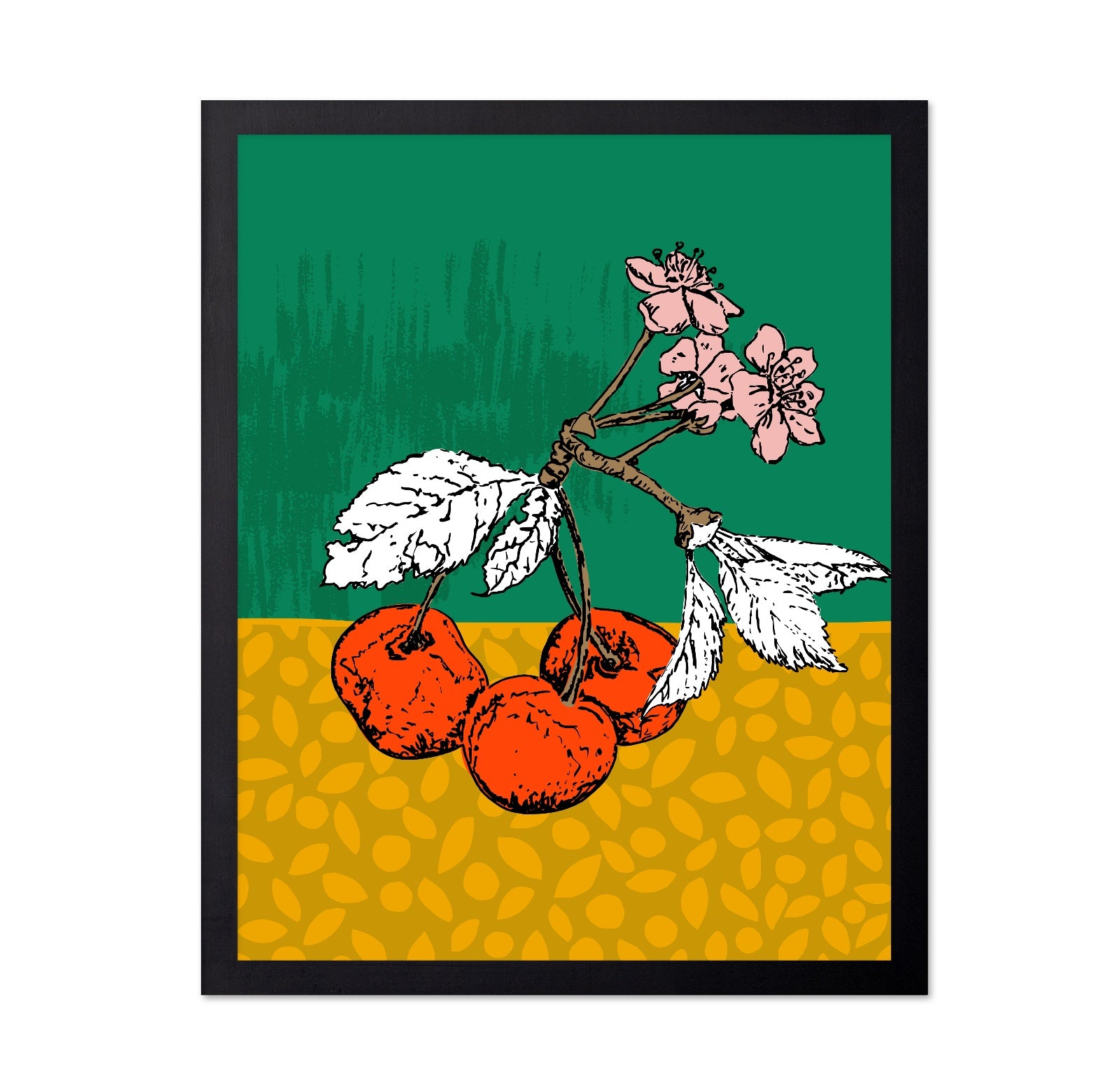 Modern Cherry Botanical Poster