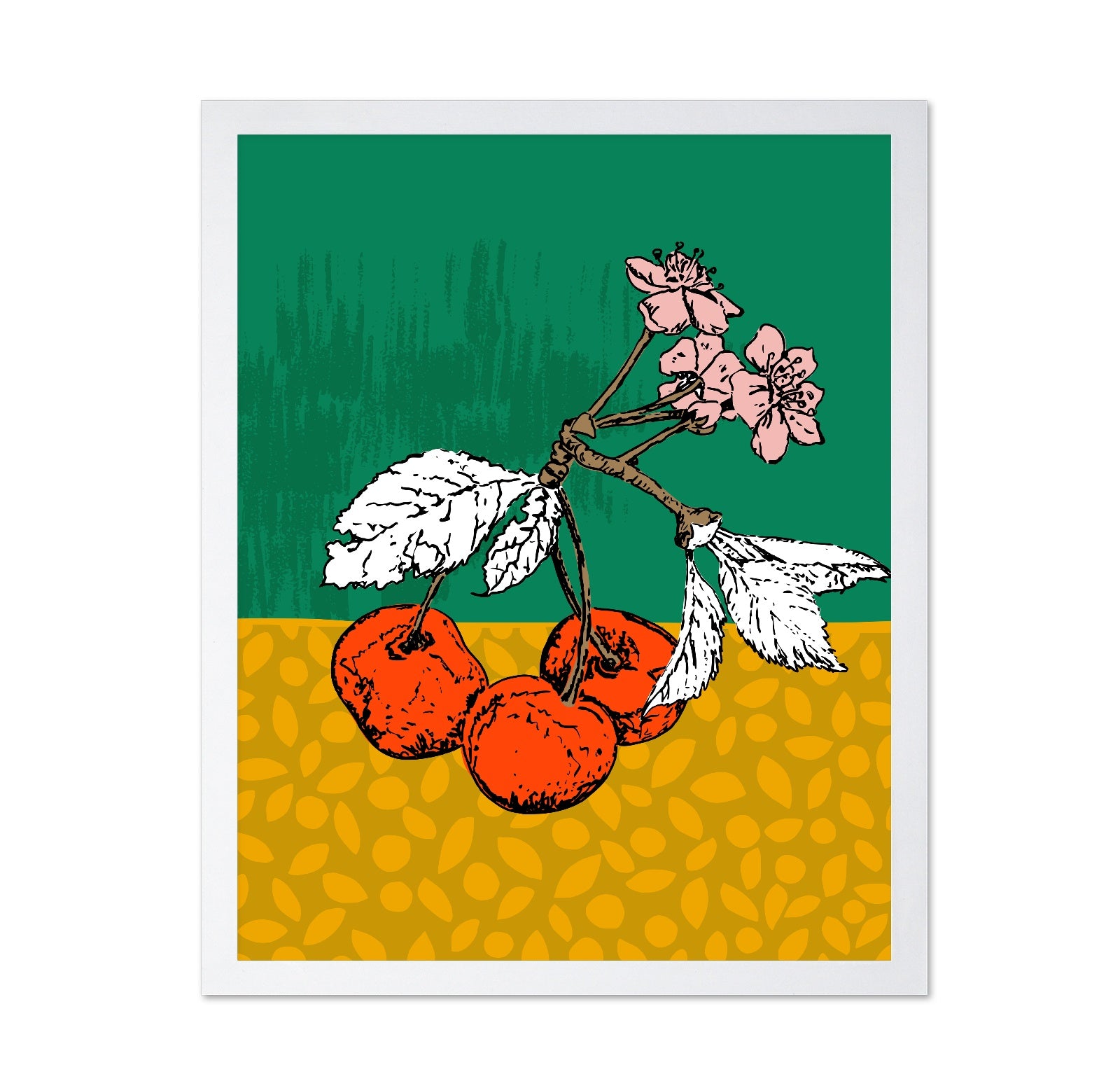 Modern Cherry Botanical Poster