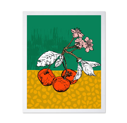 Modern Cherry Botanical Poster