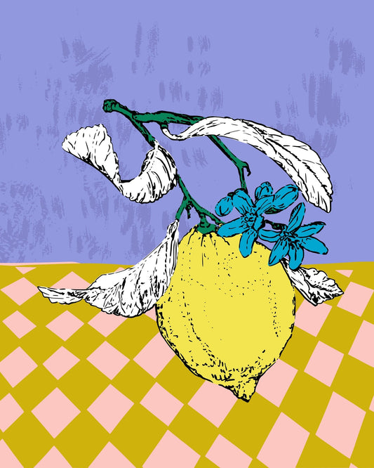 Modern Lemon Botanical Poster
