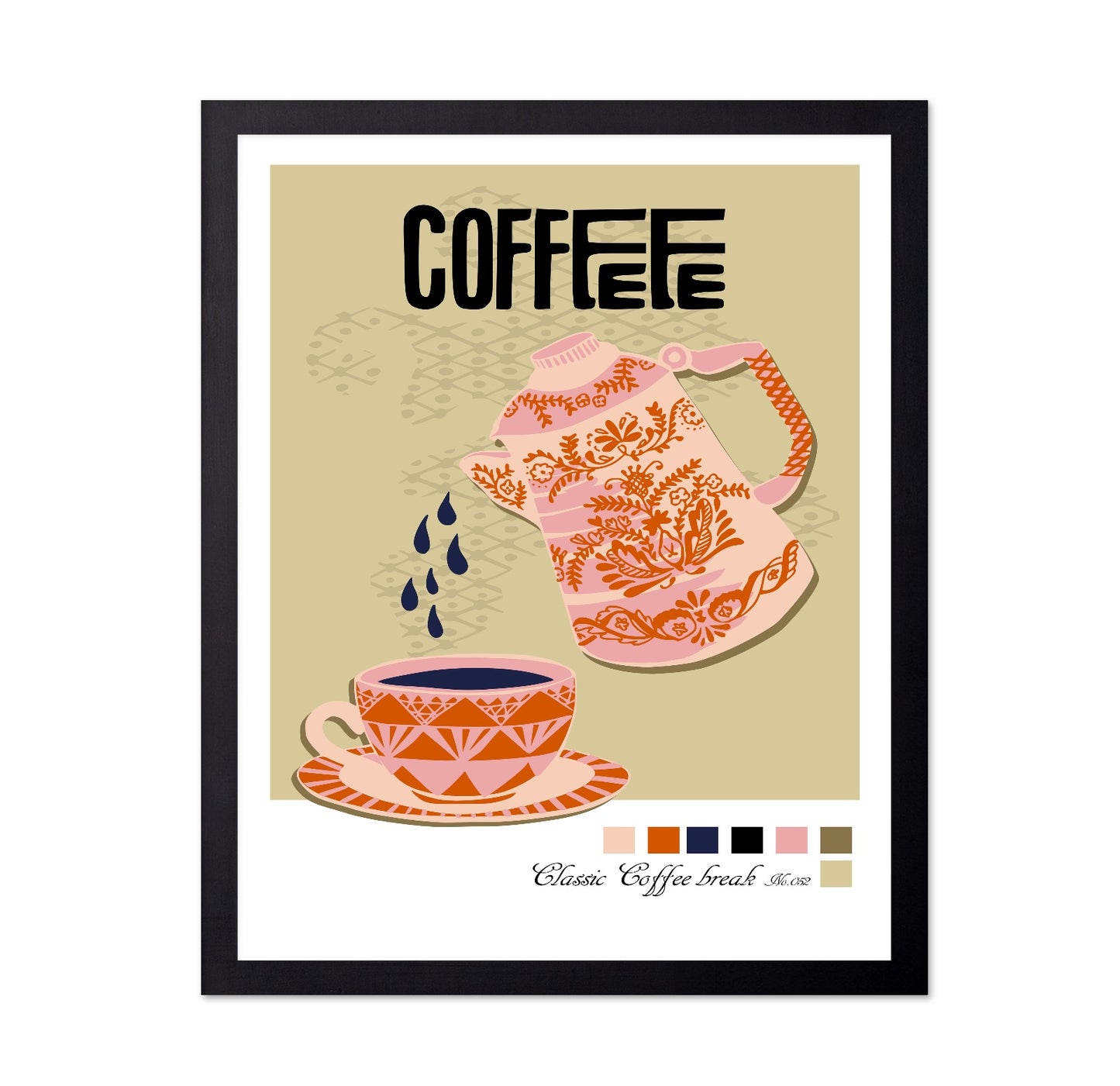 Vintage Coffee Pour Poster
