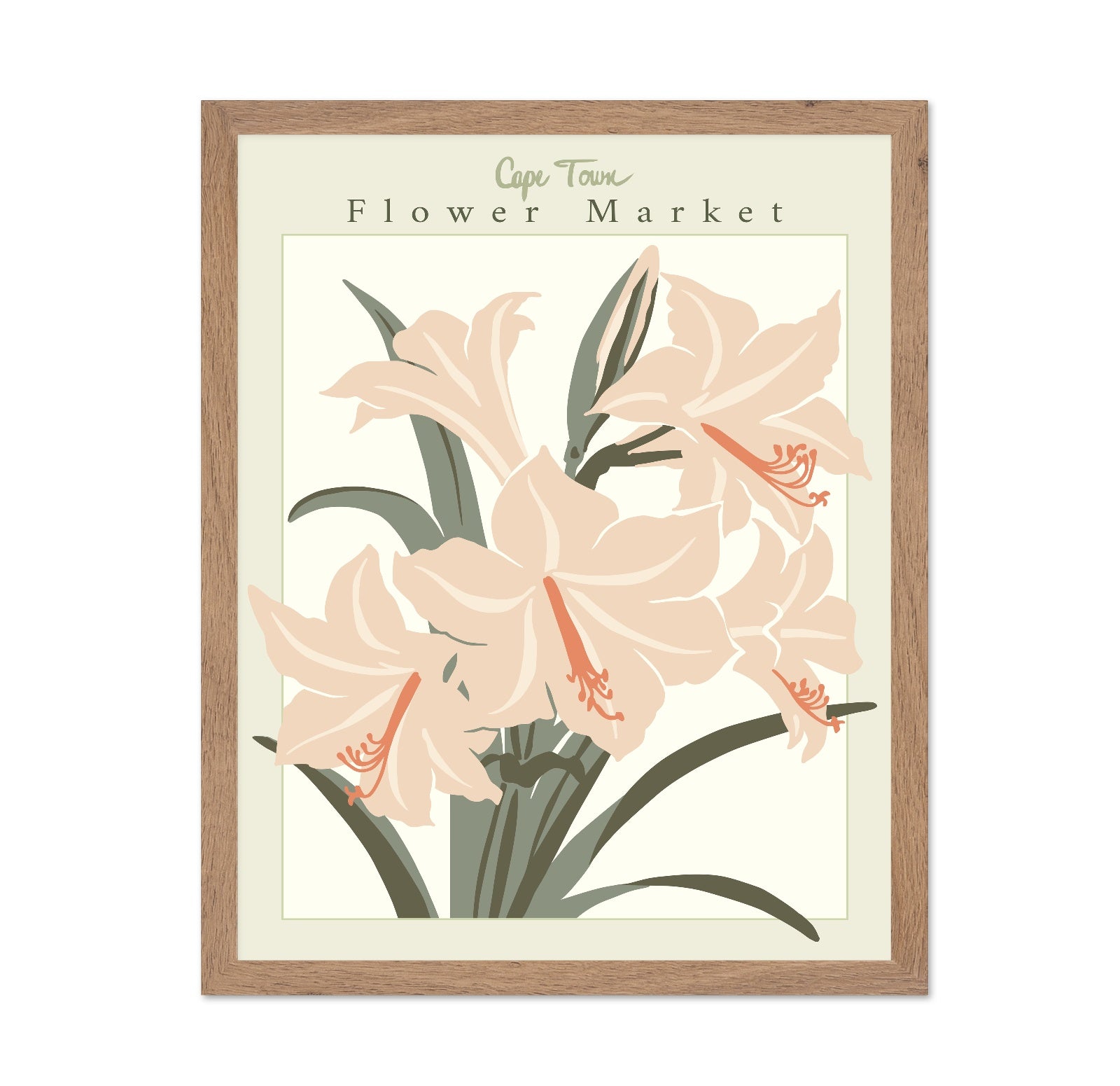 Cape Town Lily Flower Market Poster