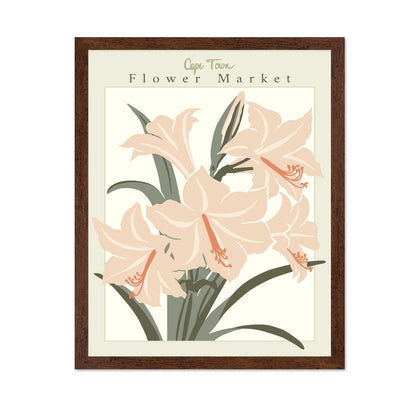 Cape Town Lily Flower Market Poster
