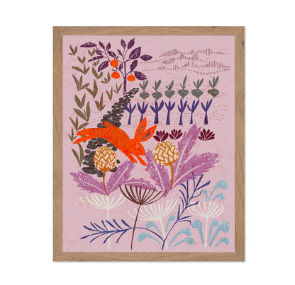 Pastel Garden Rabbit Illustration