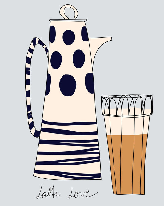 Latte Love Coffee Illustration