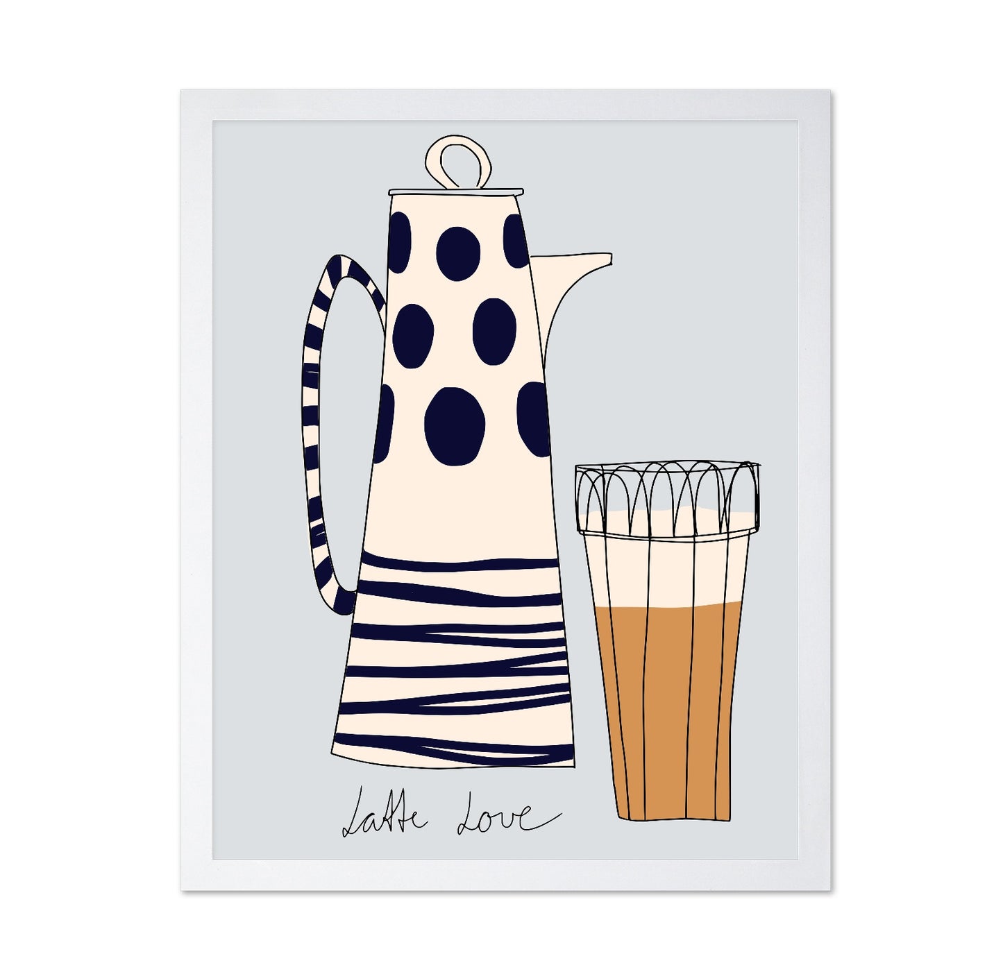 Latte Love Coffee Illustration