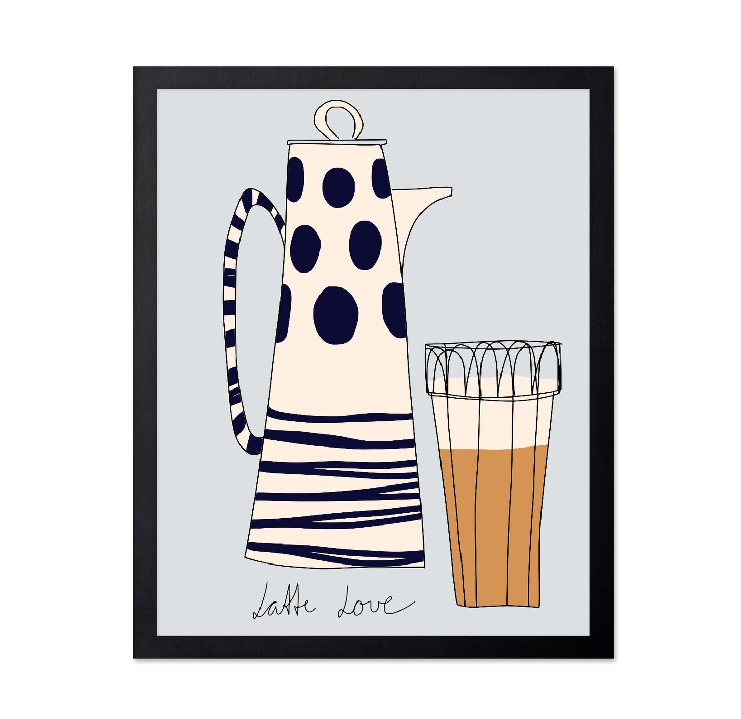 Latte Love Coffee Illustration