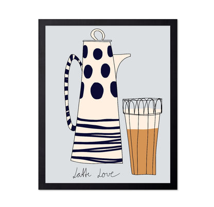 Latte Love Coffee Illustration