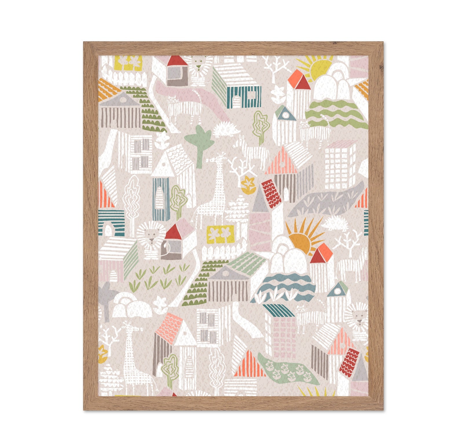 Playful Village Pattern