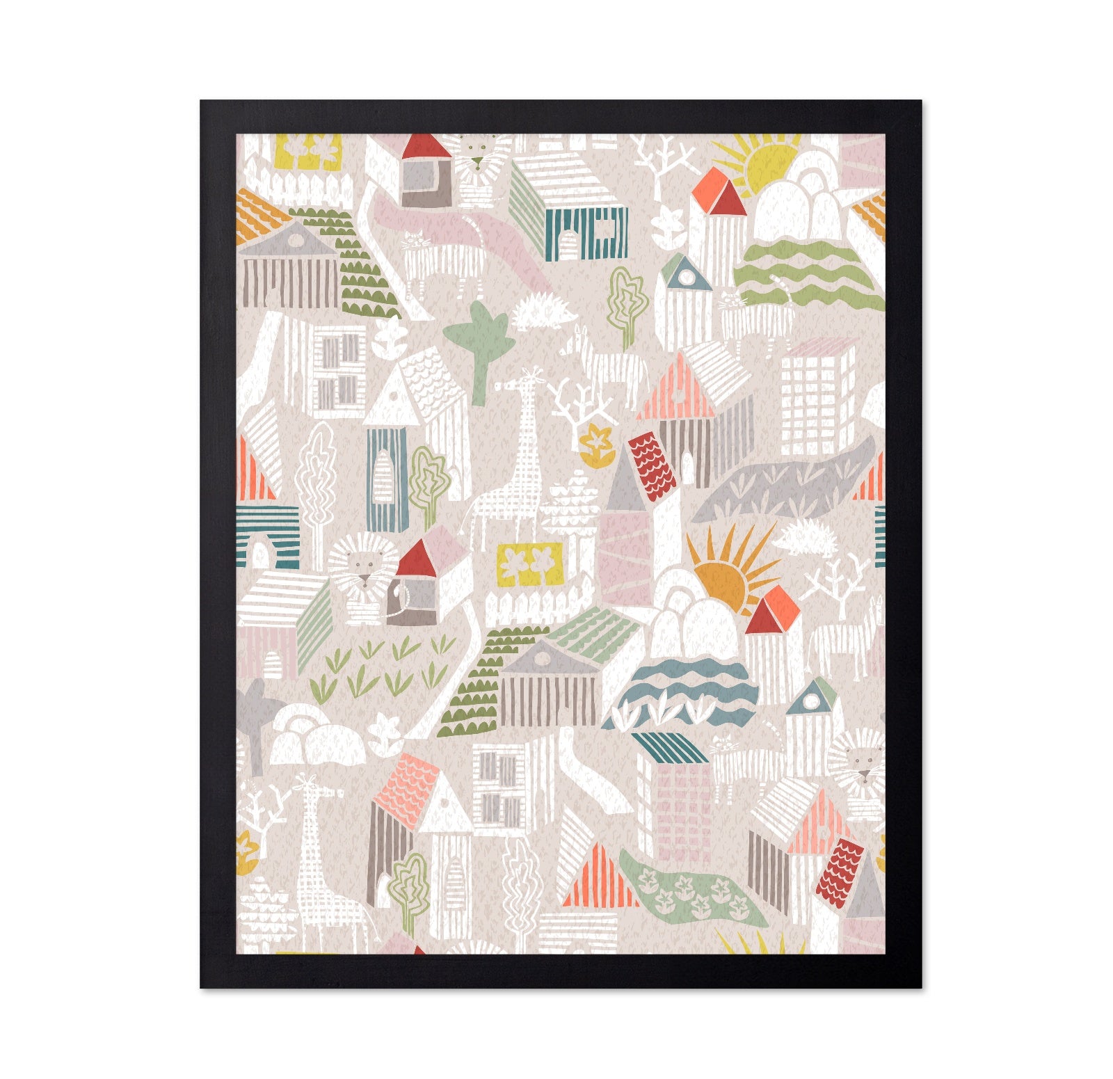 Playful Village Pattern
