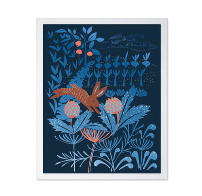 Midnight Garden Rabbit Illustration