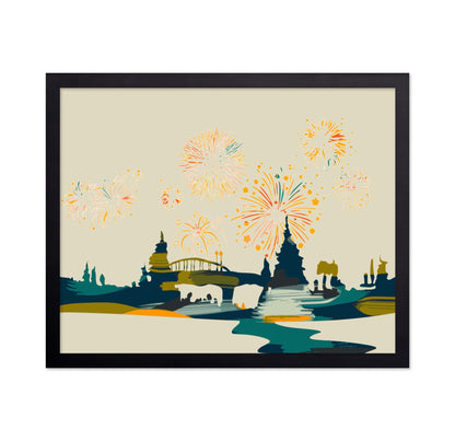 Fireworks City Night