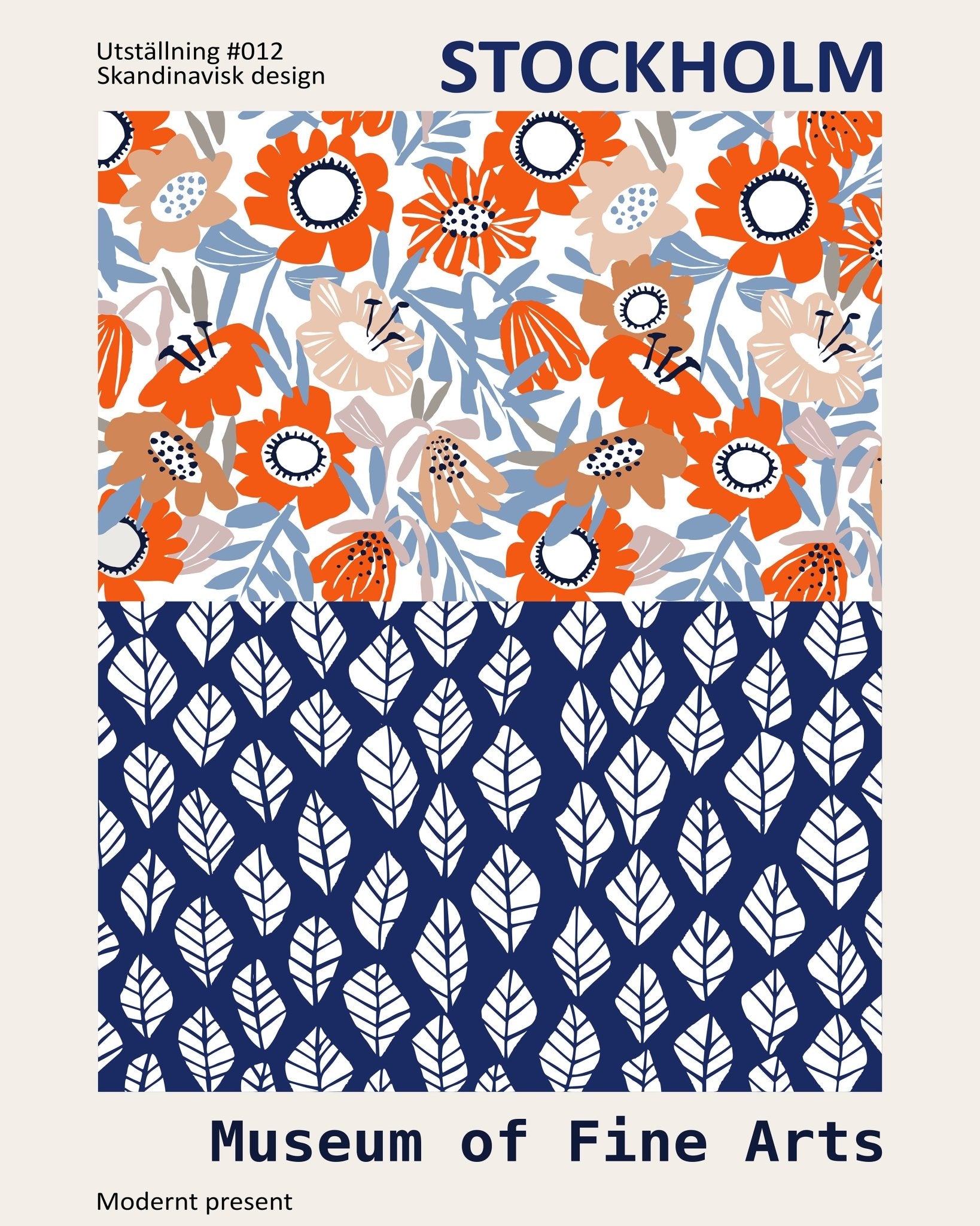 Stockholm Scandinavian Floral Poster