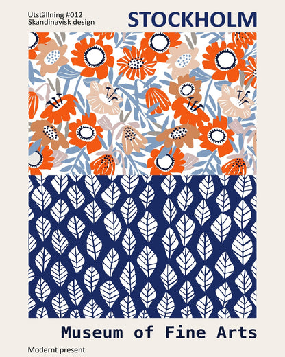 Stockholm Scandinavian Floral Poster
