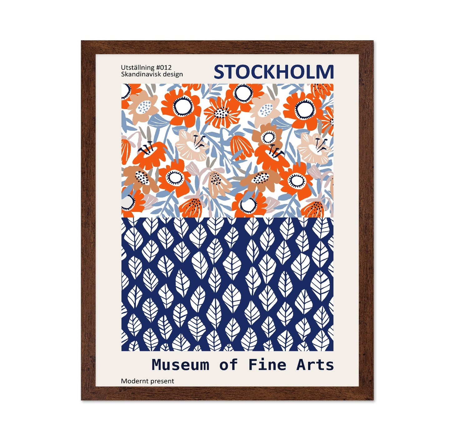 Stockholm Scandinavian Floral Poster