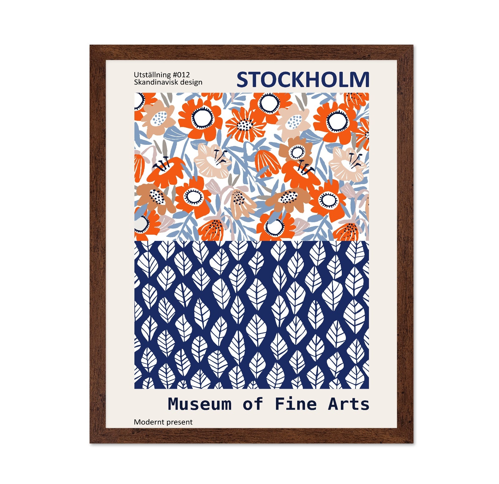 Stockholm Scandinavian Floral Poster