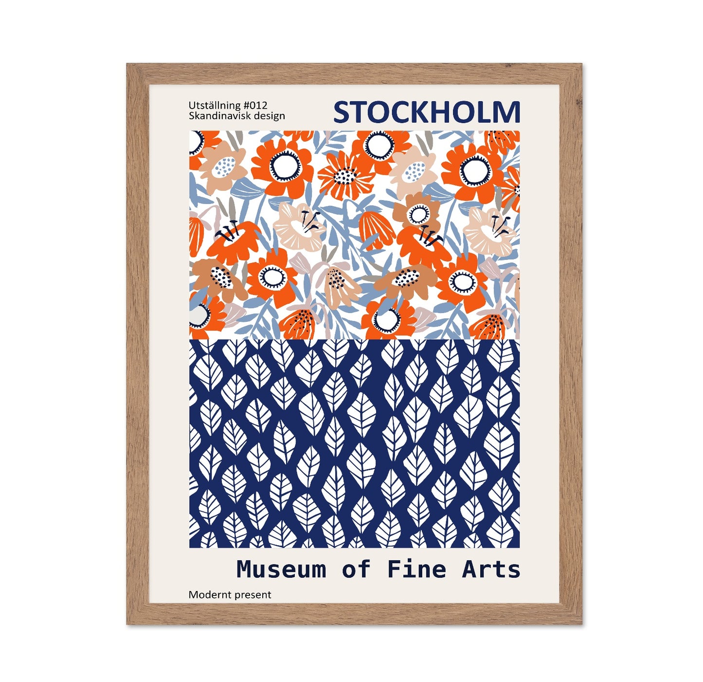 Stockholm Scandinavian Floral Poster
