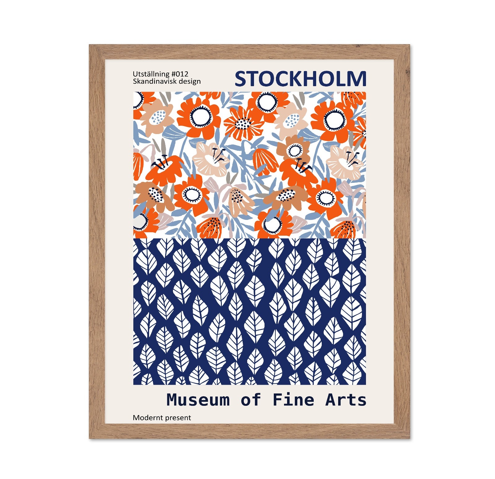 Stockholm Scandinavian Floral Poster