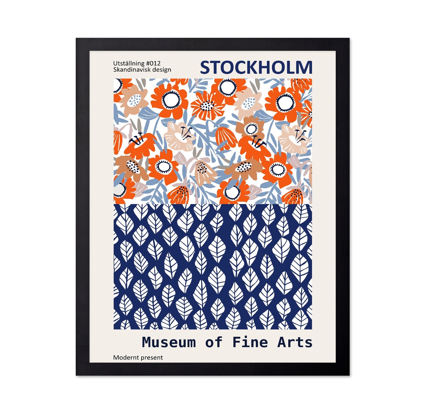 Stockholm Scandinavian Floral Poster