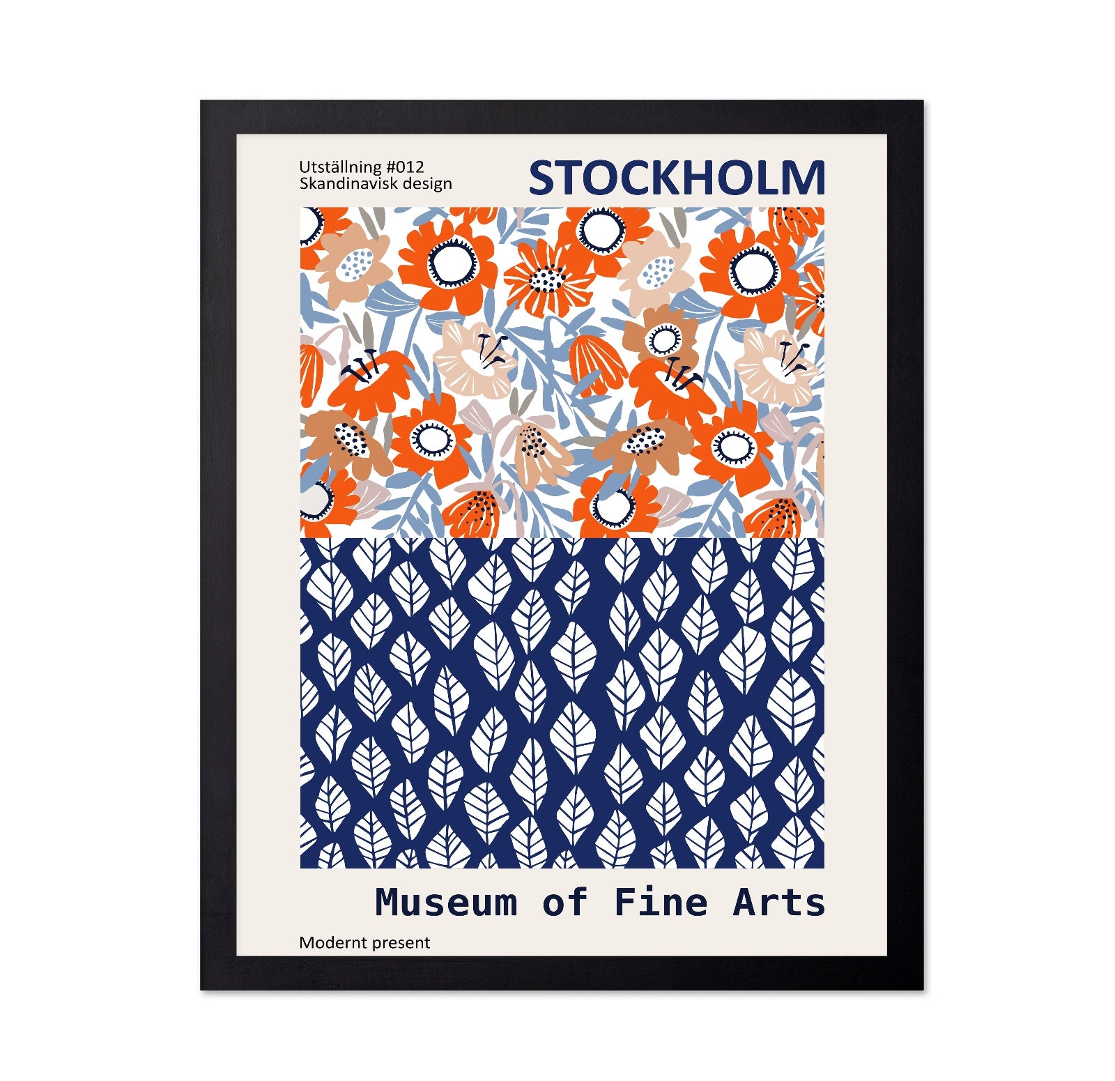Stockholm Scandinavian Floral Poster