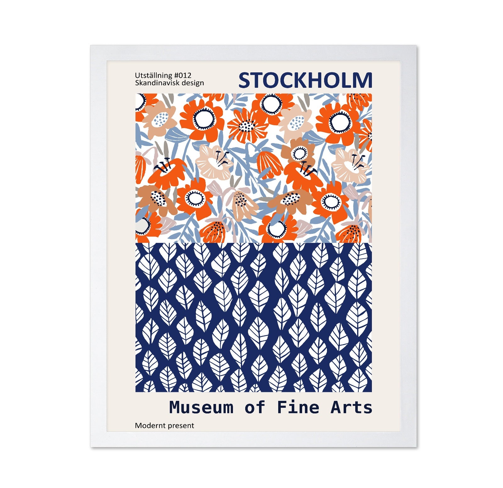 Stockholm Scandinavian Floral Poster