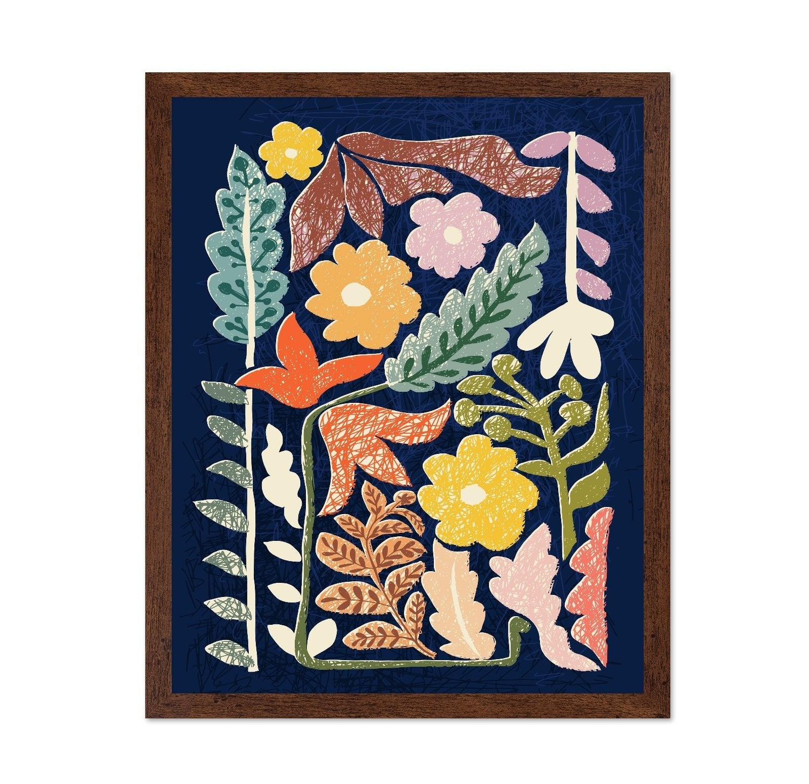 Midnight Garden Folk Illustration