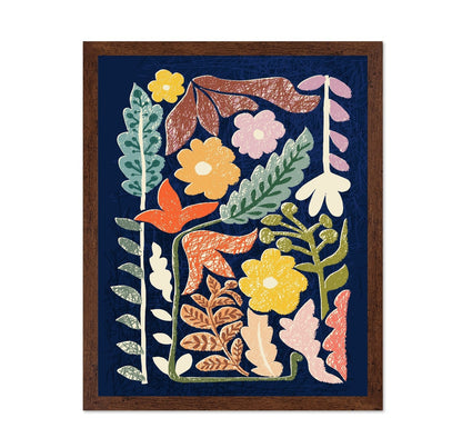 Midnight Garden Folk Illustration