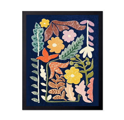 Midnight Garden Folk Illustration