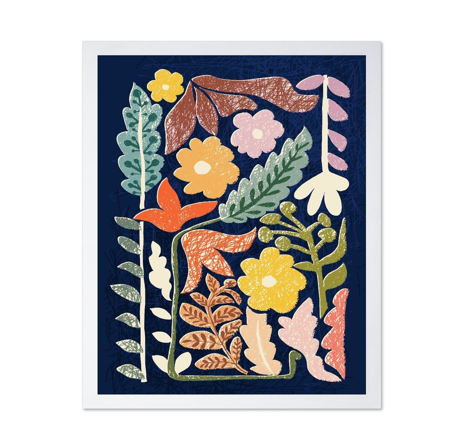 Midnight Garden Folk Illustration