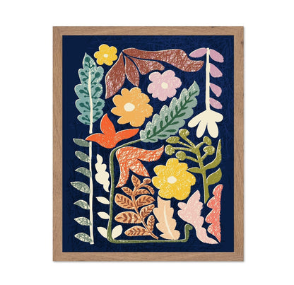 Midnight Garden Folk Illustration
