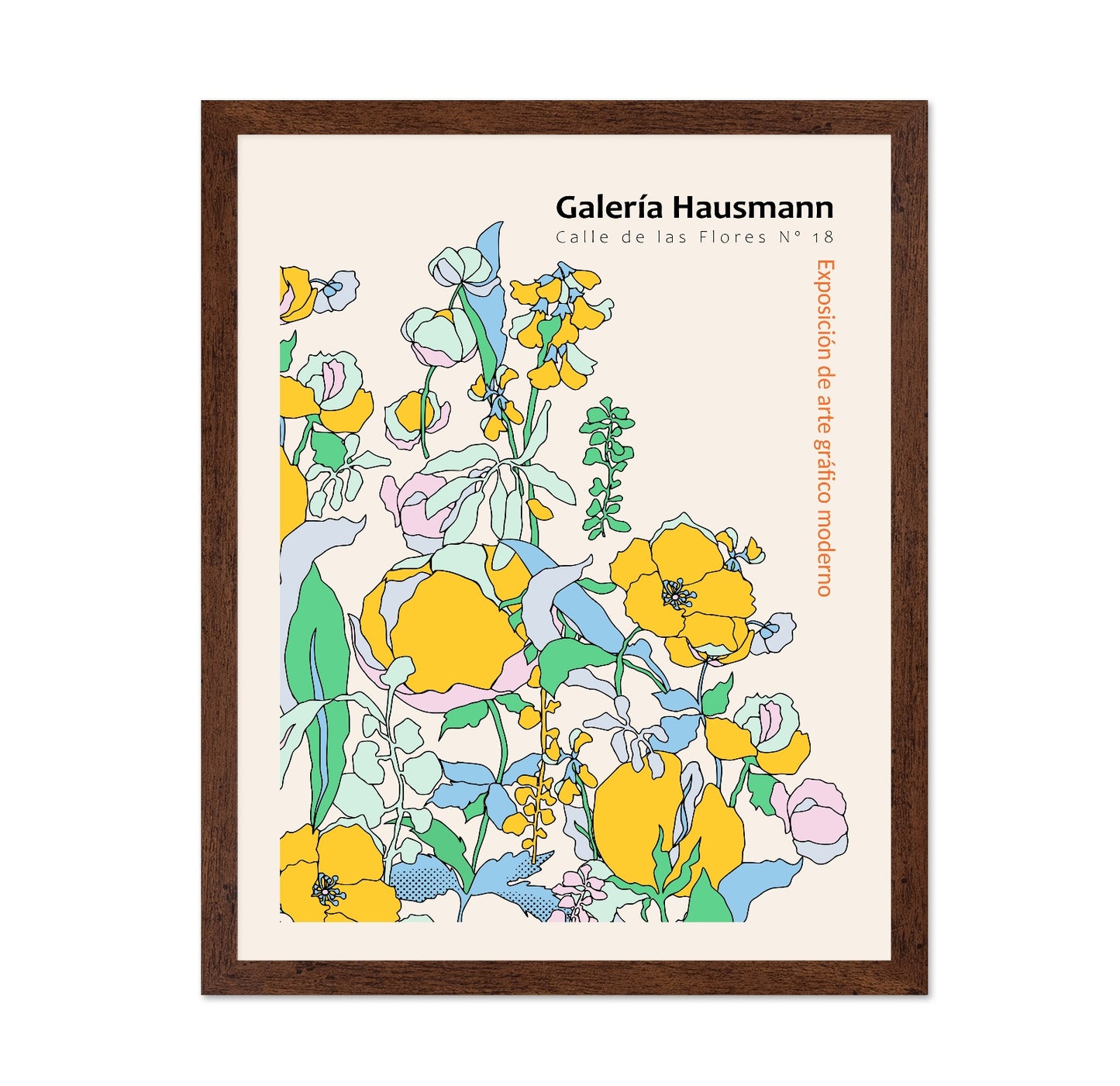 Modern Botanical Line Art Poster