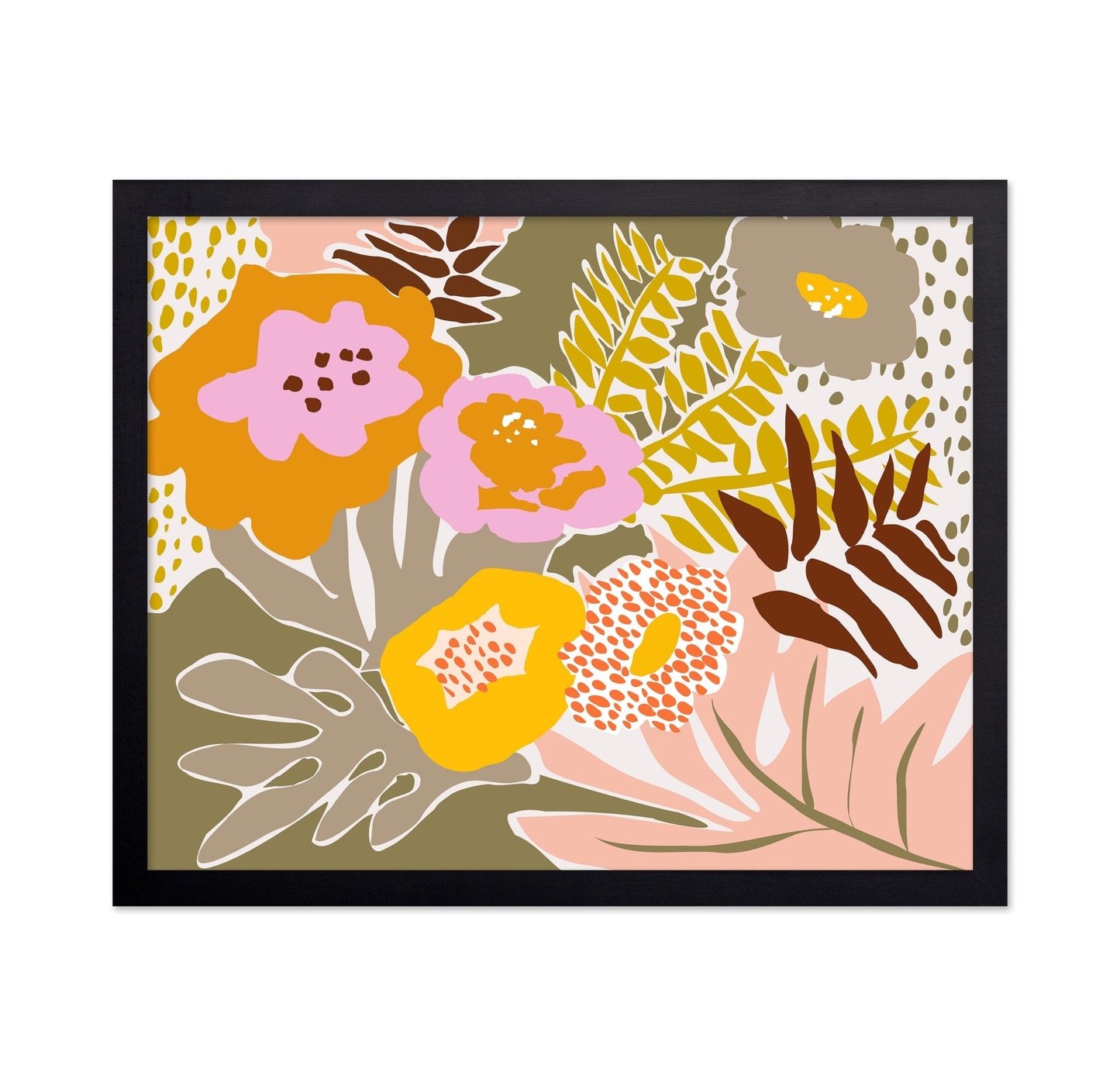 Bold Botanical Floral Collage