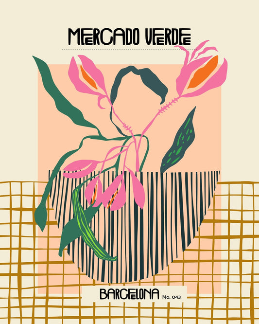 Barcelona Mercado Floral Poster